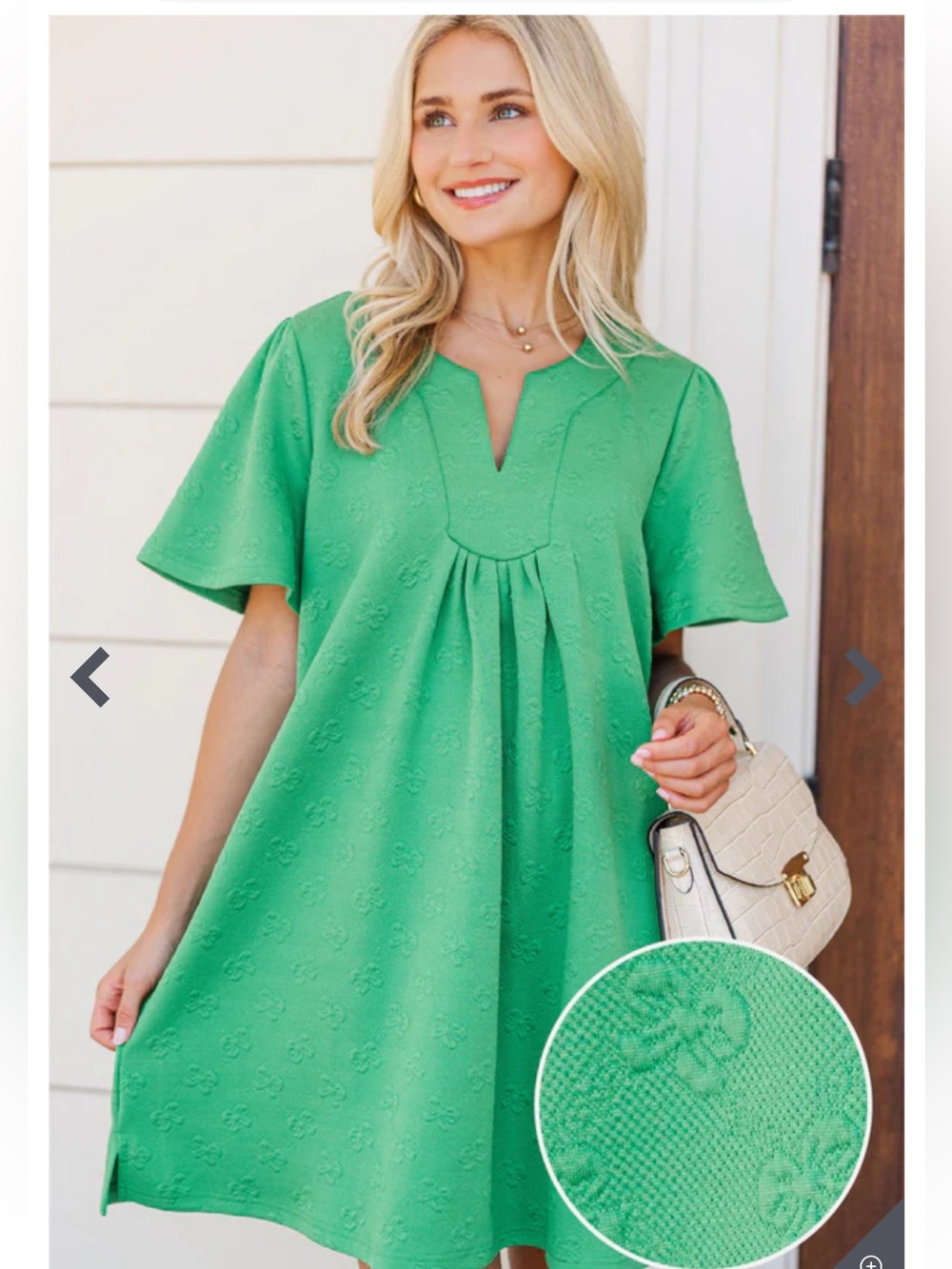 Shop the Mint Feel The Moment Green Textured Dress stretch knit bow print large